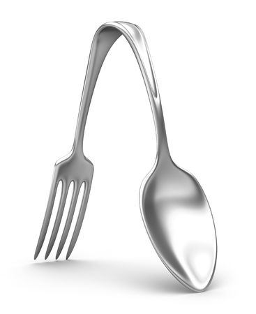 7680662 - spoon and fork hybrid. 3d concept